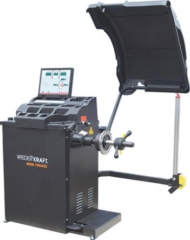 Балансировочный стенд WiederKraft WDK-706422 с автоматическим измерением 3 параметров (220В)