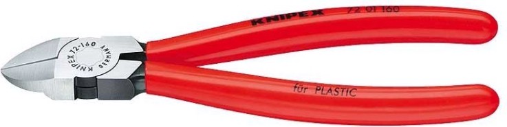 Бокорезы диагональные для пластмассы KNIPEX 7201160 160 мм [KN-7201160]