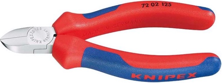 Бокорезы диагональные для пластмассы KNIPEX 7202125 125 мм [KN-7202125]