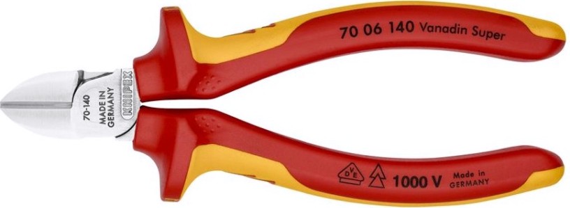 Бокорезы диэлектрические KNIPEX 7006140SB 140 мм [KN-7006140SB]