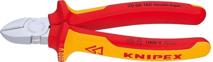 Бокорезы диэлектрические KNIPEX 7006160 1000 V, 160 мм [KN-7006160]