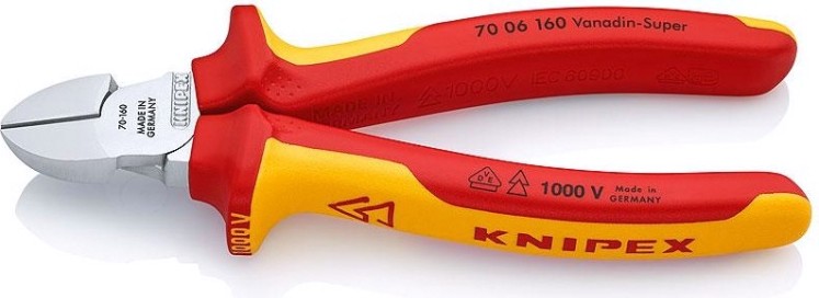 Бокорезы диэлектрические KNIPEX 7006160SB 160 мм [KN-7006160SB]