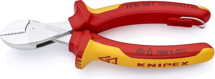 Бокорезы диэлектрические KNIPEX X-Cut 7306160T 160 мм [KN-7306160T]