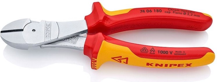 Бокорезы диэлектрические силовые KNIPEX 7406180SB 180 мм [KN-7406180SB]