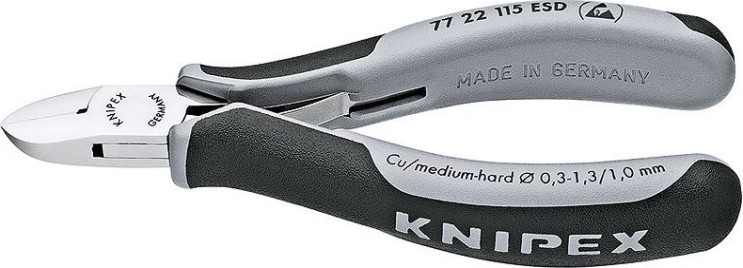 Бокорезы для электроники антистатические KNIPEX 7722115ESD 115 мм [KN-7722115ESD]