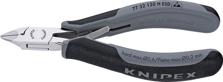 Бокорезы для электроники KNIPEX 7732120HESD 120 мм [KN-7732120HESD]