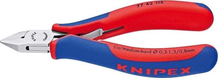 Бокорезы KNIPEX 7742130 для электроники 115 мм [KN-7742130]