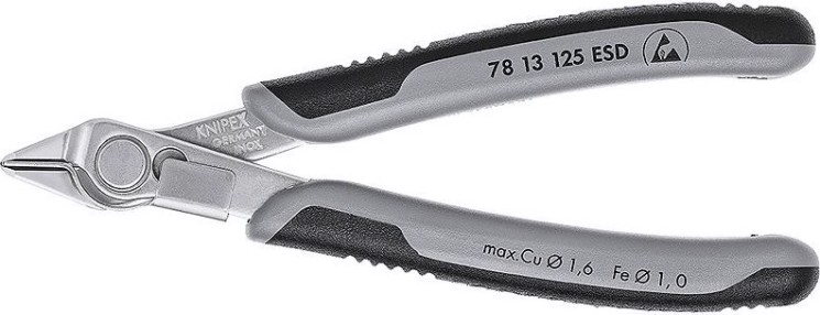Бокорезы KNIPEX 7813125ESD electronic super прецизионные esd для самых тонких [KN-7813125ESD]