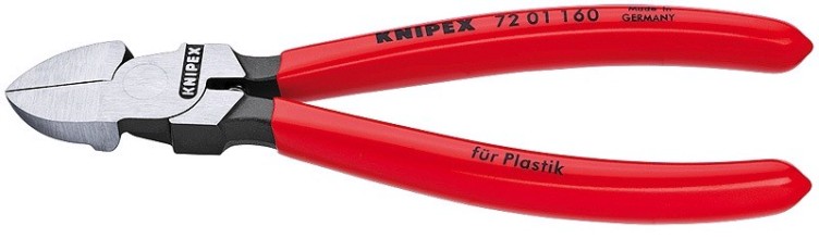 Бокорезы KNIPEX KN-7201160SB для пластика, пружина, 160 мм