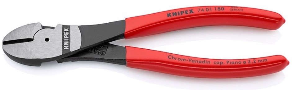 Бокорезы KNIPEX KN-7401180SB особо мощные, 180 мм, обливные ручки