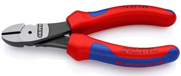 Бокорезы KNIPEX KN-7402140SB особо мощные, 140 мм, 2-комп. ручки