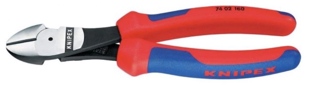 Бокорезы KNIPEX KN-7402160SB особо мощные, 160 мм, 2-комп. ручки