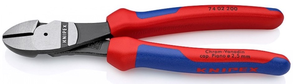 Бокорезы KNIPEX KN-7402200TBK особо мощные, 200 мм, 2-комп. ручки