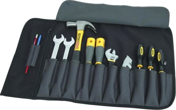 Чехол-скрутка STANLEY 12 POCKET TOOL ROLL GREY BLACK 1-93-601 [1-93-601]