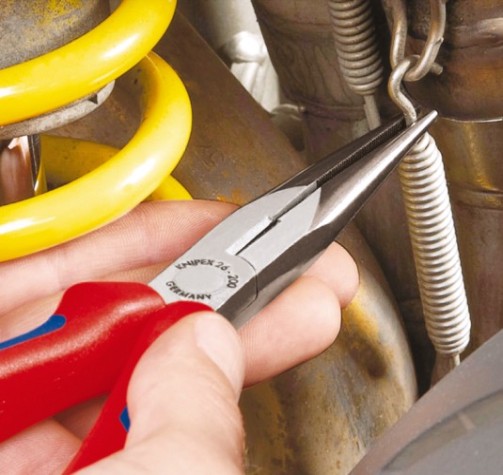 Длинногубцы KNIPEX KN-2611200SB с режущими кромками, 200 мм