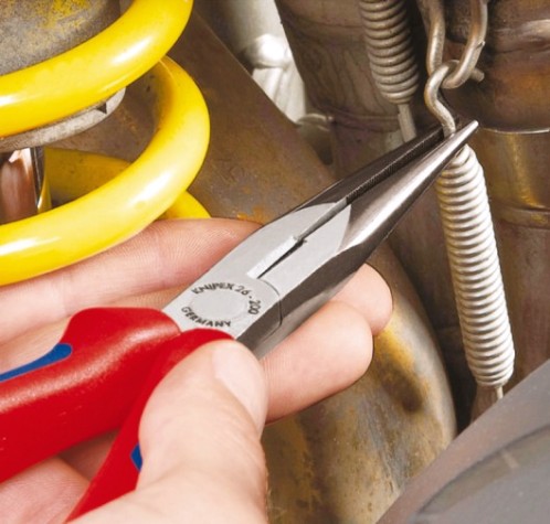 Длинногубцы KNIPEX KN-2612200SB с режущими кромками, 200 мм