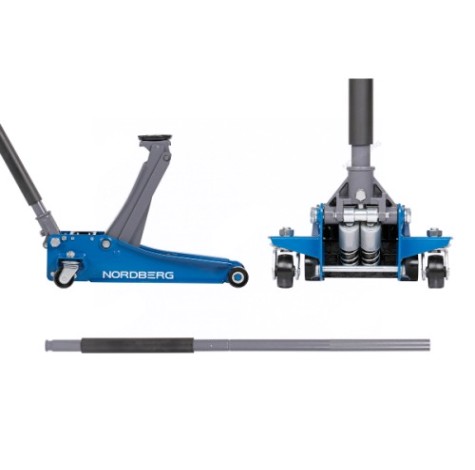 Домкрат подкатной NORDBERG N32025E 2,5 т с резиновой насадкой [N32025E]
