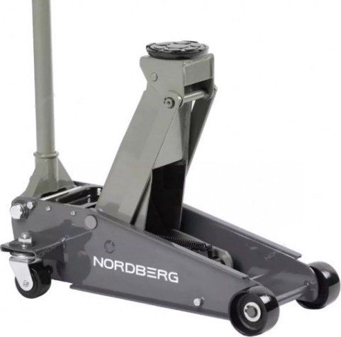 Домкрат подкатной NORDBERG N32030 G 3 тонн 120-450 мм с резиновой насадкой, серый [N32030G]