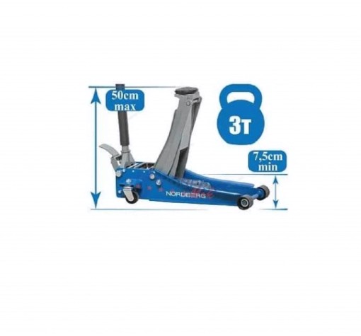 Домкрат подкатной NORDBERG N32032 75-500 мм супернизкий подхват [ЦБ-00007113]