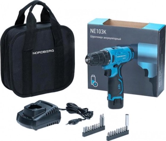Дрель-шуруповерт аккумуляторная NORDBERG NE103K [ЦБ-00016879]