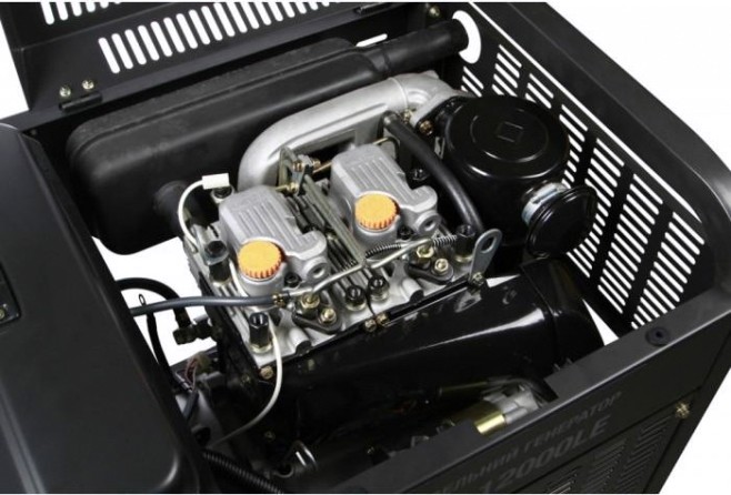 Электростанция дизельная с воздушным охлаждением HYUNDAI DHY 12000LE открытая