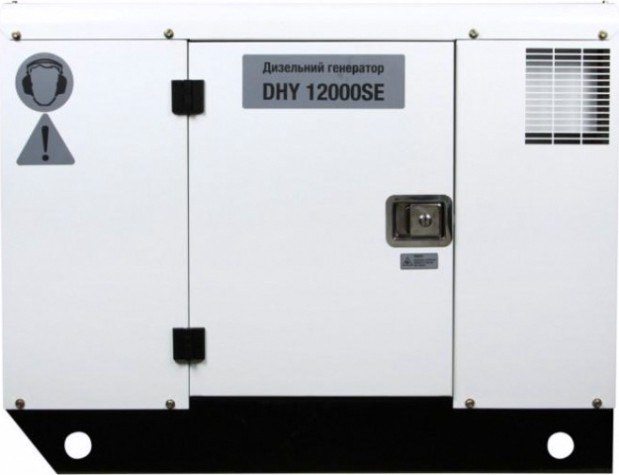 Электростанция дизельная с воздушным охлаждением HYUNDAI DHY 12000SE в кожухе