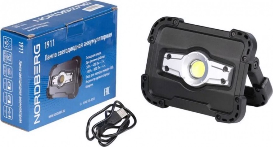 Фонарь светодиодный стационарный NORDBERG 1911 аккумуляторный 3,6 В [ЦБ-00009422]