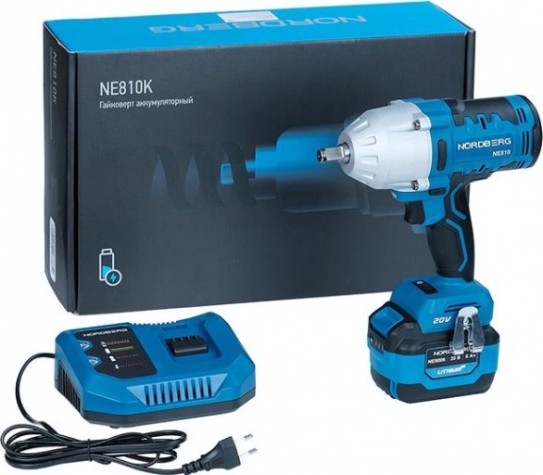 Гайковерт аккумуляторный NORDBERG NE810K [ЦБ-00016882]