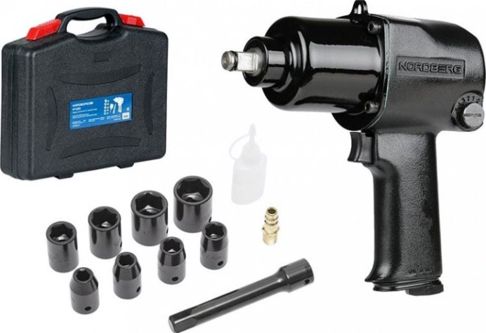 Гайковерт пневматический NORDBERG NP14085K с комплектом головок [ЦБ-00000120]