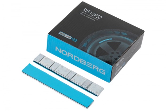 Грузики балансировочные NORDBERG W510FS2 самоклеящиеся (4х5+4х10 г), 50 лент [W510FS2]
