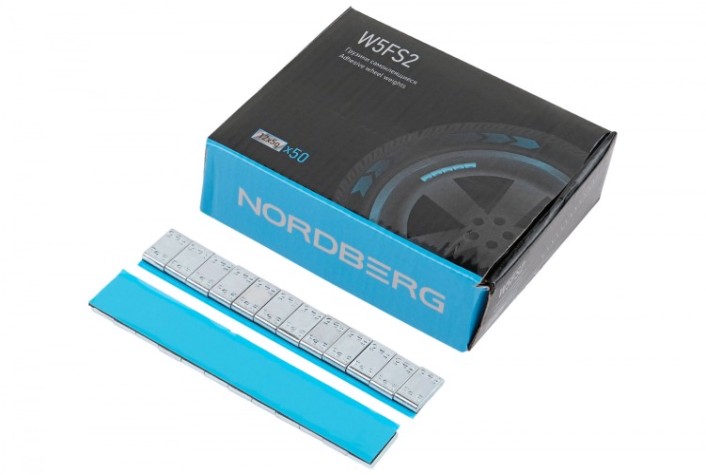 Грузики балансировочные NORDBERG W5FS2 самоклеящиеся (12х5 г), 50 лент [W5FS2]