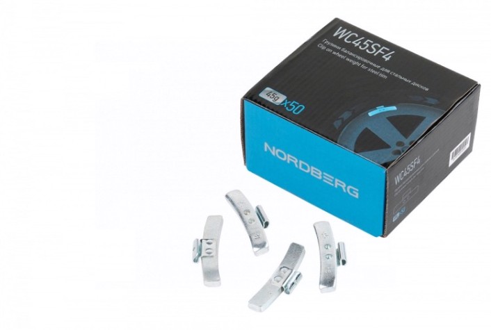 Грузики балансировочные NORDBERG WC45SF4 для стальных дисков Fe 45 г, 50 шт. [WC45SF4]