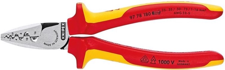 Инструмент для обжима контактных гильз KNIPEX 9778180 [KN-9778180]