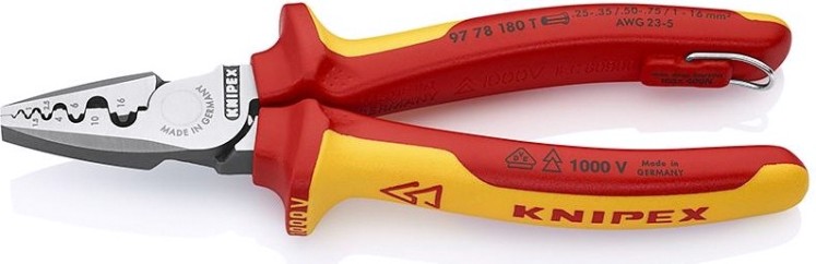 Инструмент для обжима контактных гильз KNIPEX 9778180T [KN-9778180T]