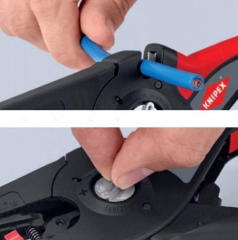 Инструмент для удаления изоляции автоматический KNIPEX PreciStrip16 1252195SB 195 мм [KN-1252195SB]