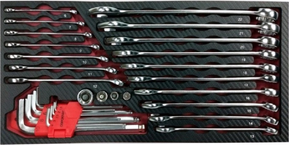 Инструмент в ложементе СОРОКИН 1.130 Standart 30 предметов