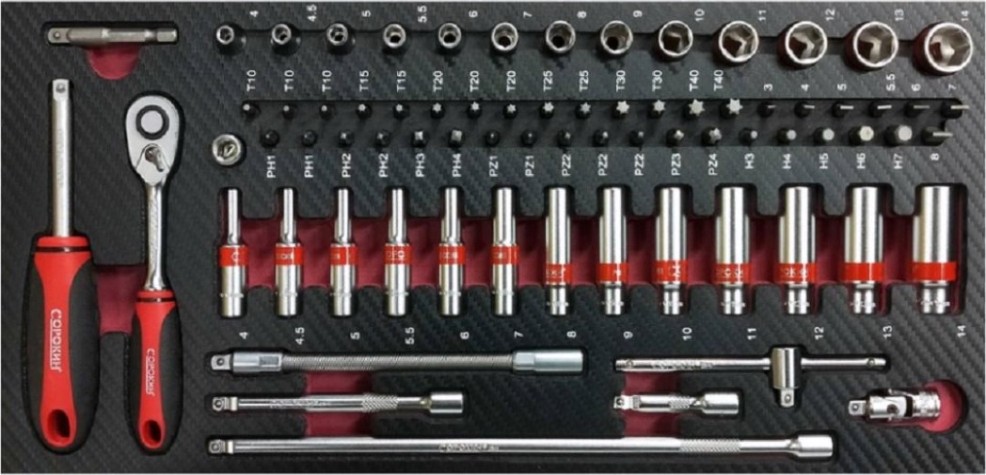 Инструмент в ложементе СОРОКИН 1.175 Standart 75 предметов
