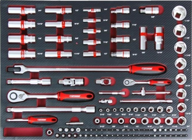 Инструмент в ложементе СОРОКИН 1.208 Great дюймовый 108 предметов