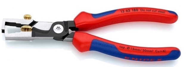 Кабелерез KNIPEX KN-1362180SB StriX, 2-в-1, 180 мм