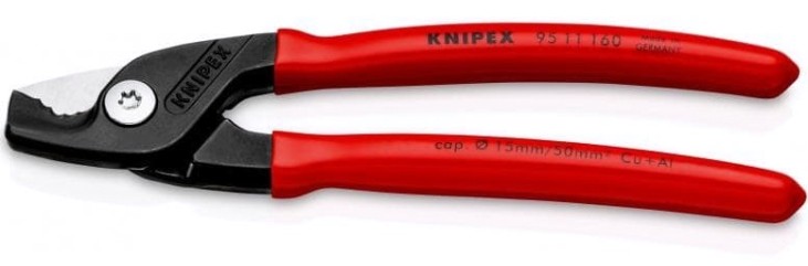 Кабелерез KNIPEX KN-9511160SB Stepcut ø 15 мм, длина 160 мм
