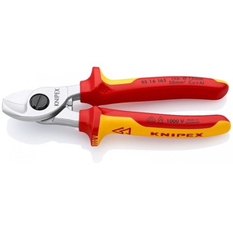 Кабелерез KNIPEX KN-9516165SB VDE, ø 15 мм, длина 165 мм, диэлектрическ.ручки
