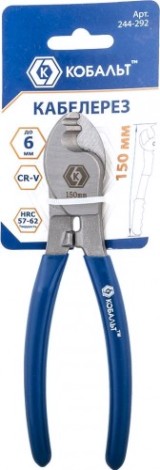 Кабелерез Кобальт 244-292 150 мм, cr-v, до 6 мм/22 мм кв.