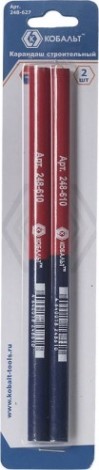 Карандаш малярный Кобальт 248-627 2-х цветный, красный/синий 180 мм (2 шт.)