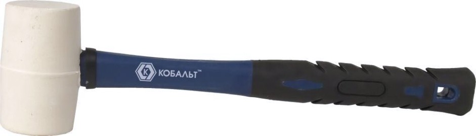 Киянка Кобальт 241-062 225 г (45 мм), белая резина, фибергласовая рукоятк