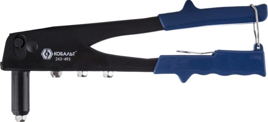 Клепальник Кобальт 243-493 260 мм, 2,4-3,2-4,0-4,8 мм, кейс
