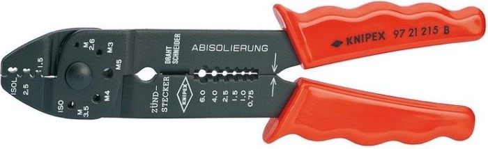 Клещи для опрессовки кабельных наконечников KNIPEX 9721215B [KN-9721215B]