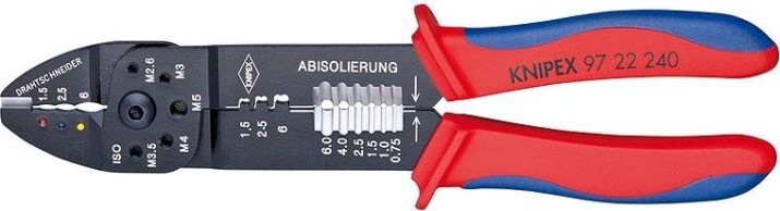 Клещи для опрессовки кабельных наконечников KNIPEX 9722240 [KN-9722240]