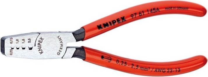 Клещи для опрессовки кабельных наконечников KNIPEX 9761145A [KN-9761145A]