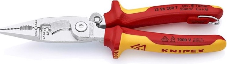 Клещи электромонтажные диэлектрические KNIPEX 1396200T 200 мм [KN-1396200T]