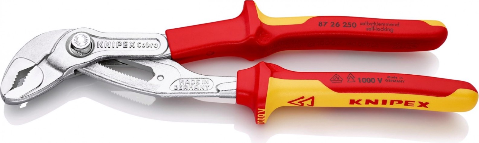 Клещи переставные диэлектрические KNIPEX "COBRA" 8726250SB 250 мм [KN-8726250SB]